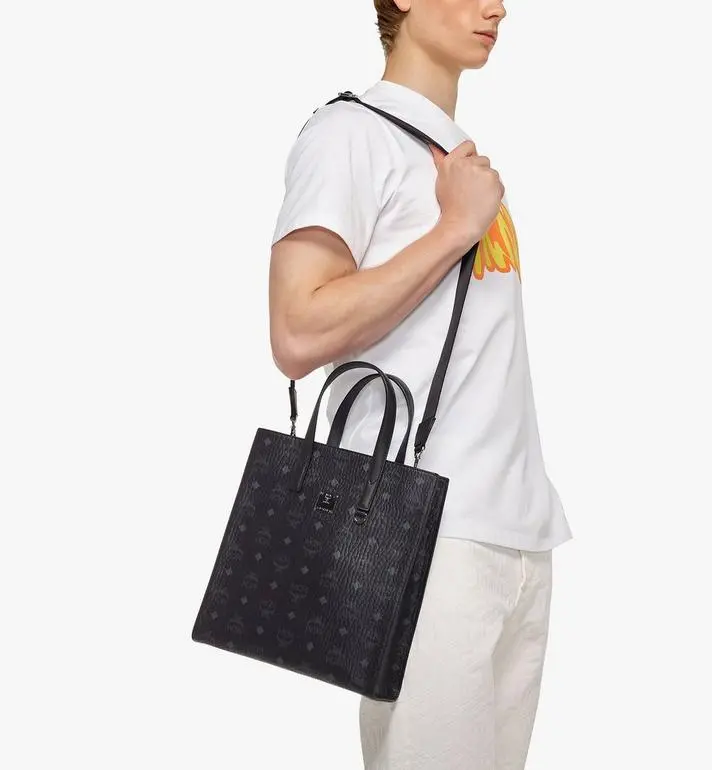 Túi MCM Portuna Tote in Visetos 'Black' MMTCSKC03BK001 - Ảnh 4