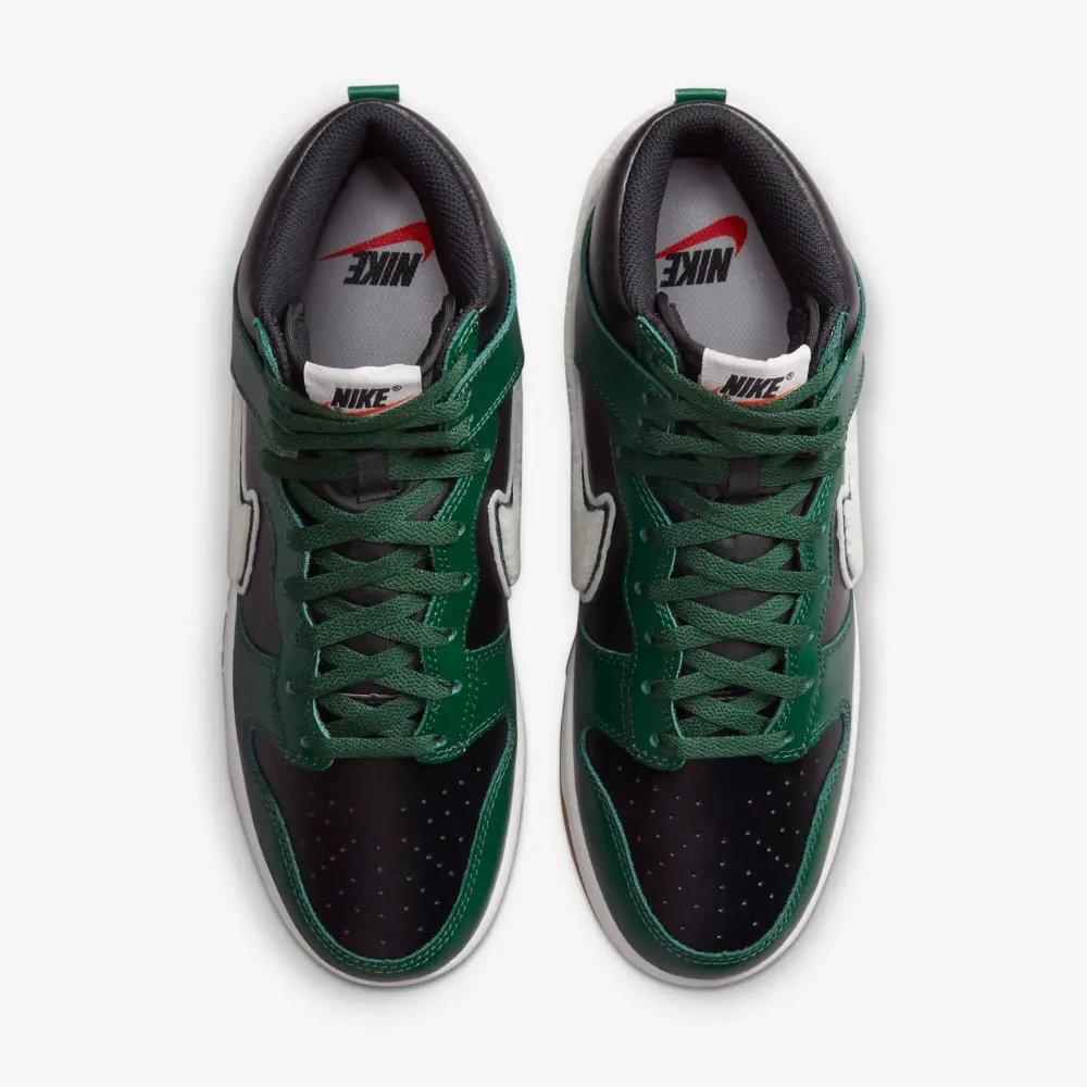 Giày Nike Dunk High 'Chenille Swoosh Black Green' DR8805-001 - Ảnh 5