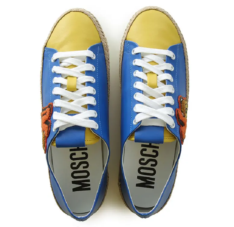 Giày Moschino Varsity Teddy Bear Calfskin 'Bluette' MB10313G0EGA140A - Ảnh 4