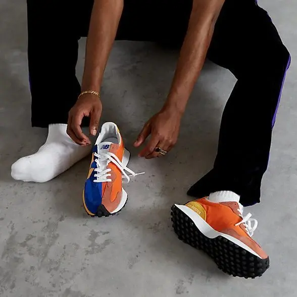 Giày New Balance 327 Marine Blue Orange MS327LAA - Ảnh 4