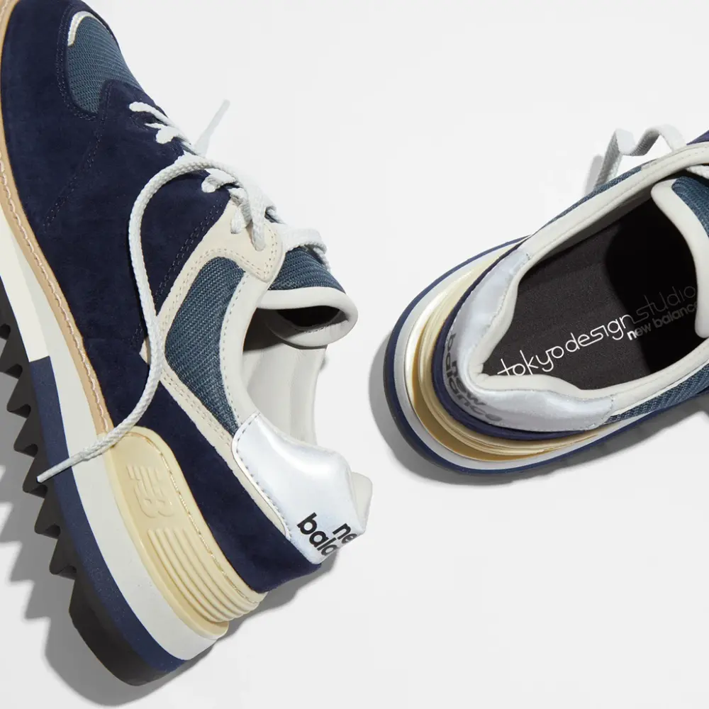 Giày New Balance Tokyo Design Studio x 574 Pigment Orion Blue MS574TDS - Ảnh 4