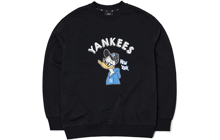 Áo MLB X DISNEY Donald Duck Front Print Overfit Sweatshirt NY Yankees 3AMTD1014-50BKS