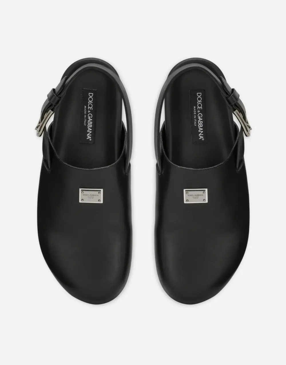 Alternative view of Dép Dolce & Gabbana Calfskin Mules 'Black' A80402AQ76580999