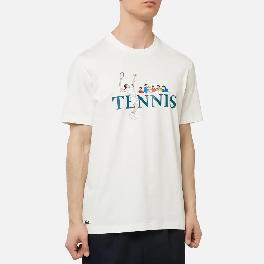 Áo Lacoste Tennis T-shirt White TH4365-2CQ - Ảnh 3