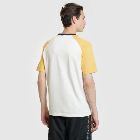 Áo Lacoste Crew Neck Colourblock White Yellow Black TH3759-8XK - Ảnh 3