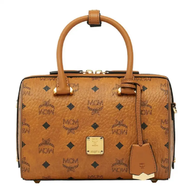 Túi MCM Essential Boston in Visetos 'Cognac' 9 MWB9SSE67CO001