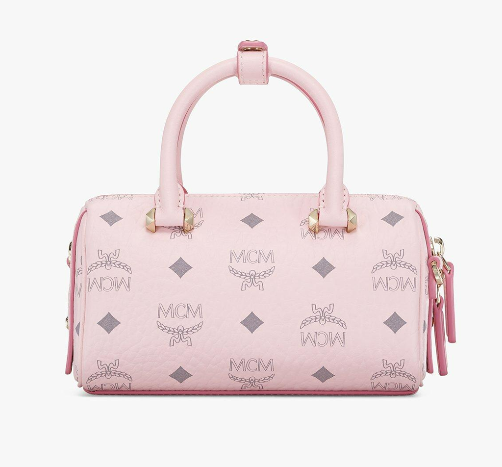 Túi MCM Essential Boston Bag Visetos Small 'Pink' MWBAASE03QH001 - Ảnh 5