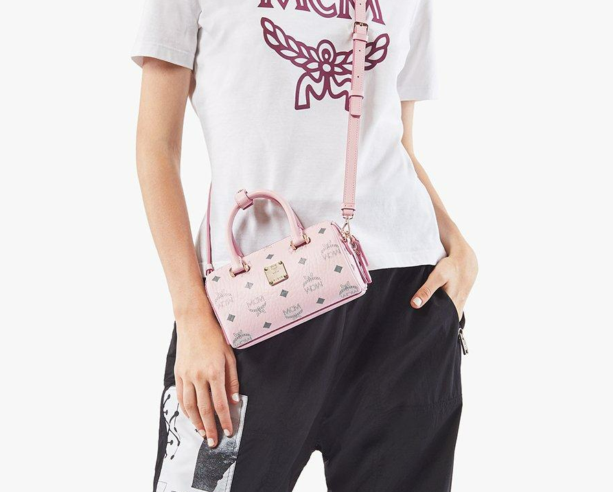 Túi MCM Essential Boston Bag Visetos Small 'Pink' MWBAASE03QH001 - Ảnh 2