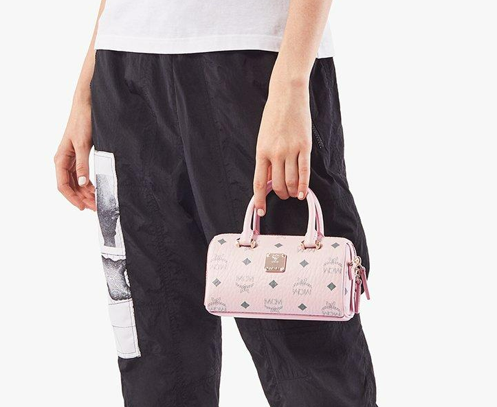 Túi MCM Essential Boston Bag Visetos Small 'Pink' MWBAASE03QH001 - Ảnh 3