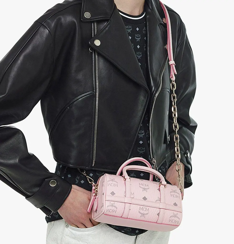 Túi MCM Delmy Boston Bag Visetos 'Pink' MWBBAER01QH001 - Ảnh 3