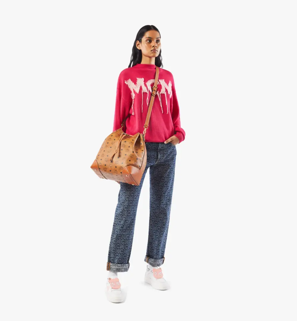 Túi MCM Soft Berlin Drawstring Bag Cognac MWDAABF01CO001 - Ảnh 4