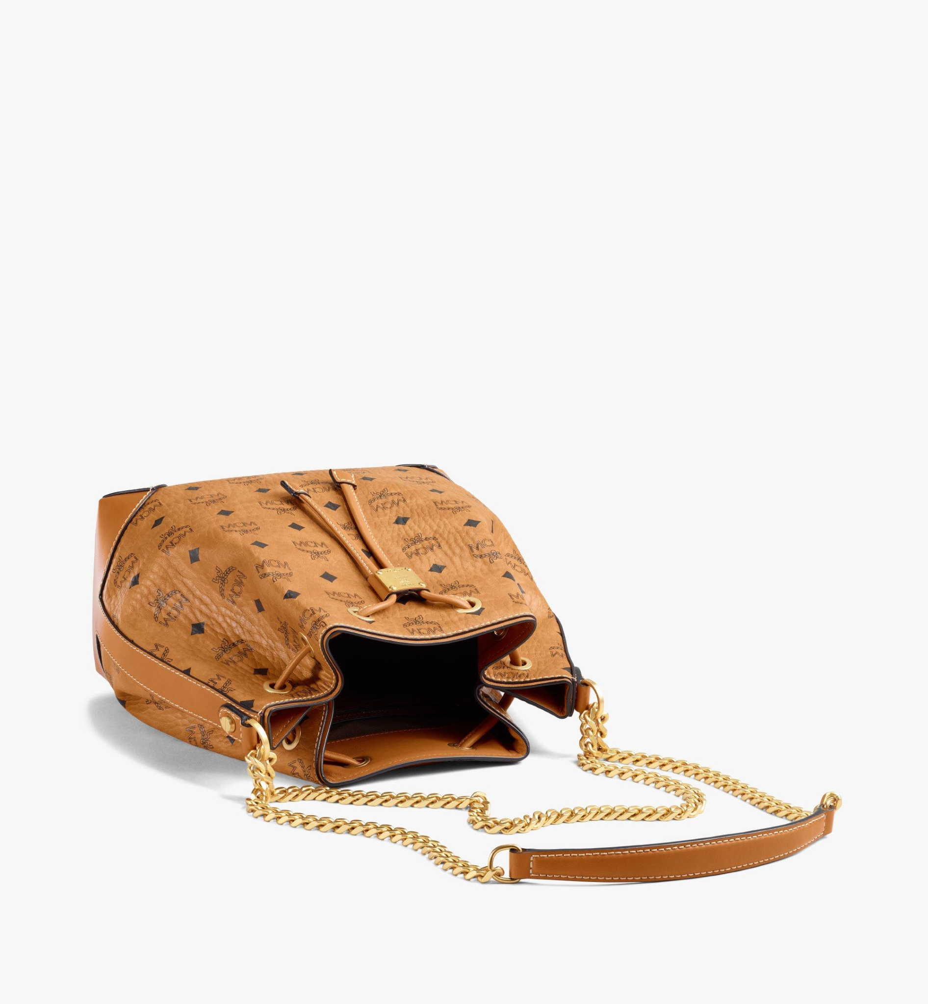 Túi MCM Soft Berlin Drawstring Bag 'Cognac' MWDAABF02CO001 - Ảnh 4