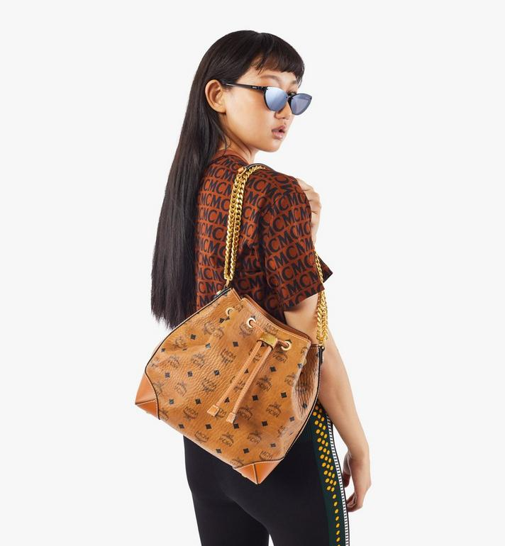 Túi MCM Soft Berlin Drawstring Bag 'Cognac' MWDAABF02CO001 - Ảnh 5