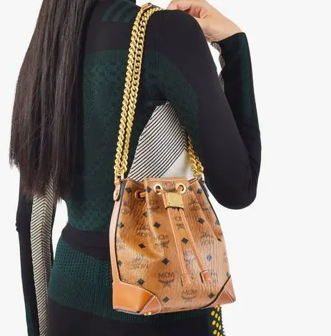 Túi MCM Soft Berlin Drawstring Bag Visetos 'Cognac' MWDAABF03CO001 - Ảnh 5