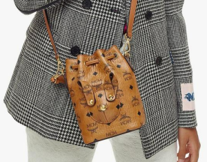 Alternative view of Túi MCM Zoo Rabbit Bucket Bag Visetos 'Cognac' MWDBSXL02CO001