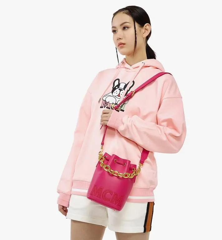 Túi MCM Drawstring Bag in Chain Leather MWDCSSX02QW001 - Ảnh 4