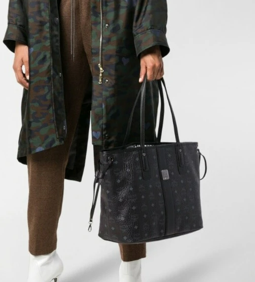 Túi MCM Reversible Liz Shopper Visetos 'Black' MWP7AVI22BK001 - Ảnh 2