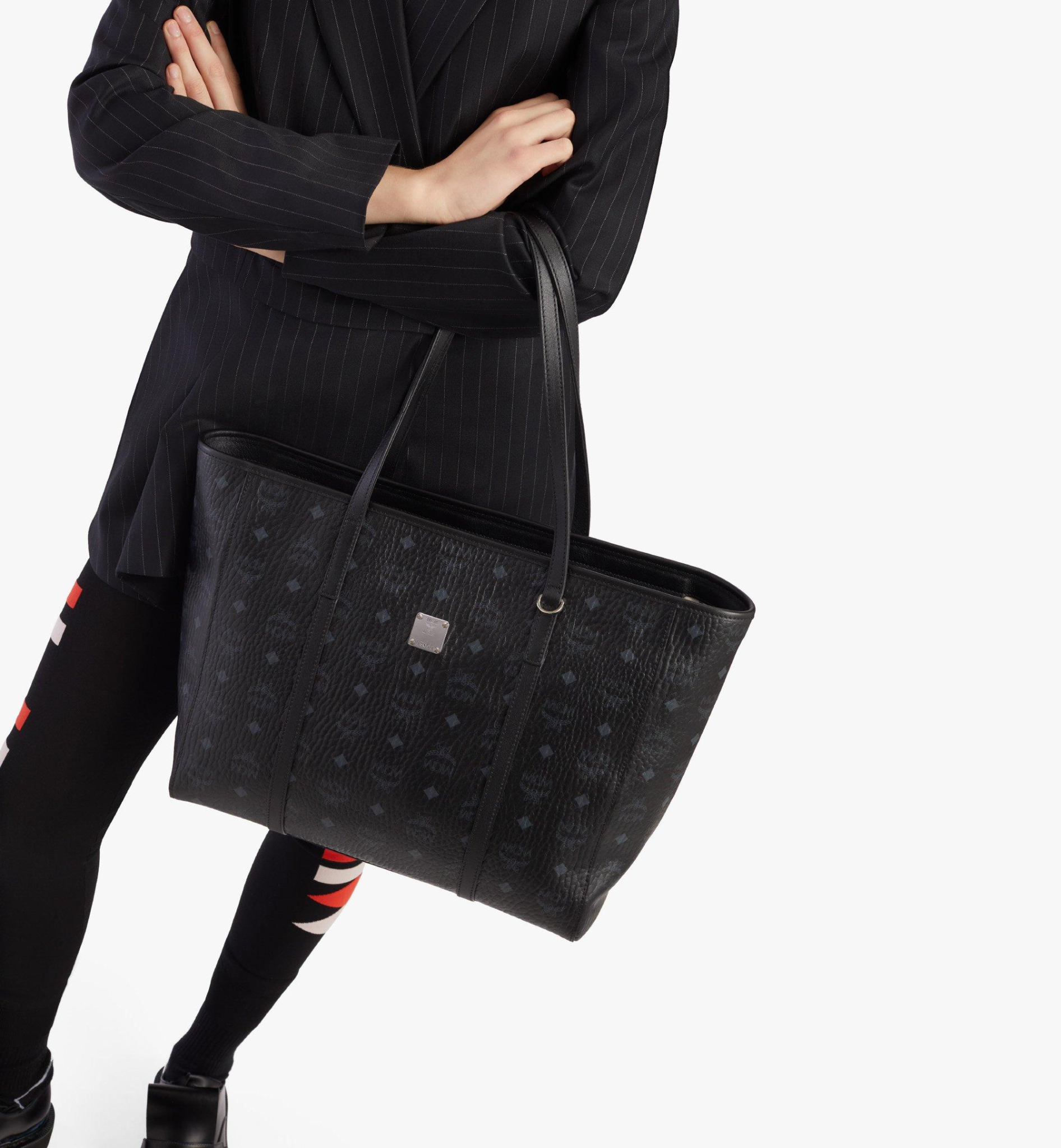 Túi MCM Toni Shopper in Visetos MWPAATN01BK001 - Ảnh 4