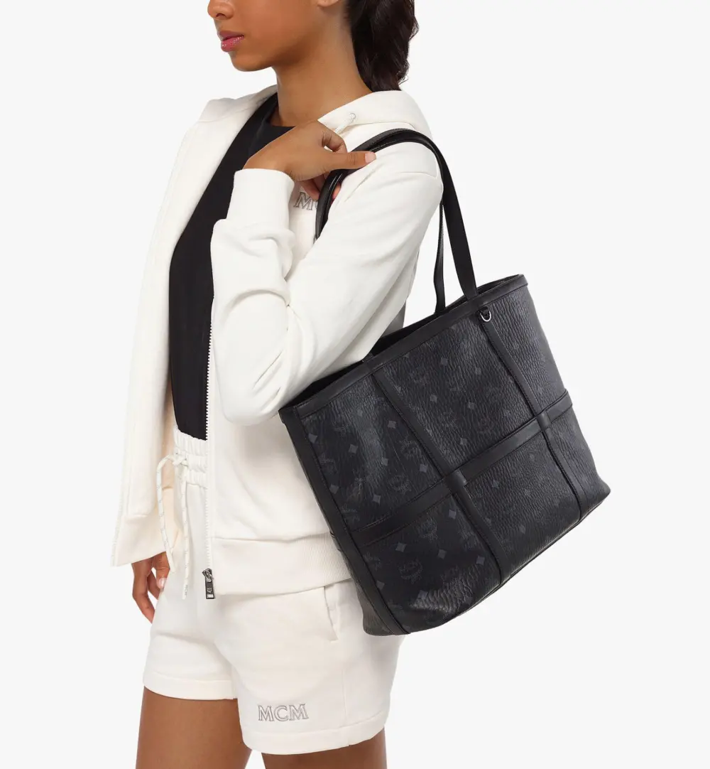 Túi MCM Toni Shopper in Visetos MWPAATN03BK001 - Ảnh 4