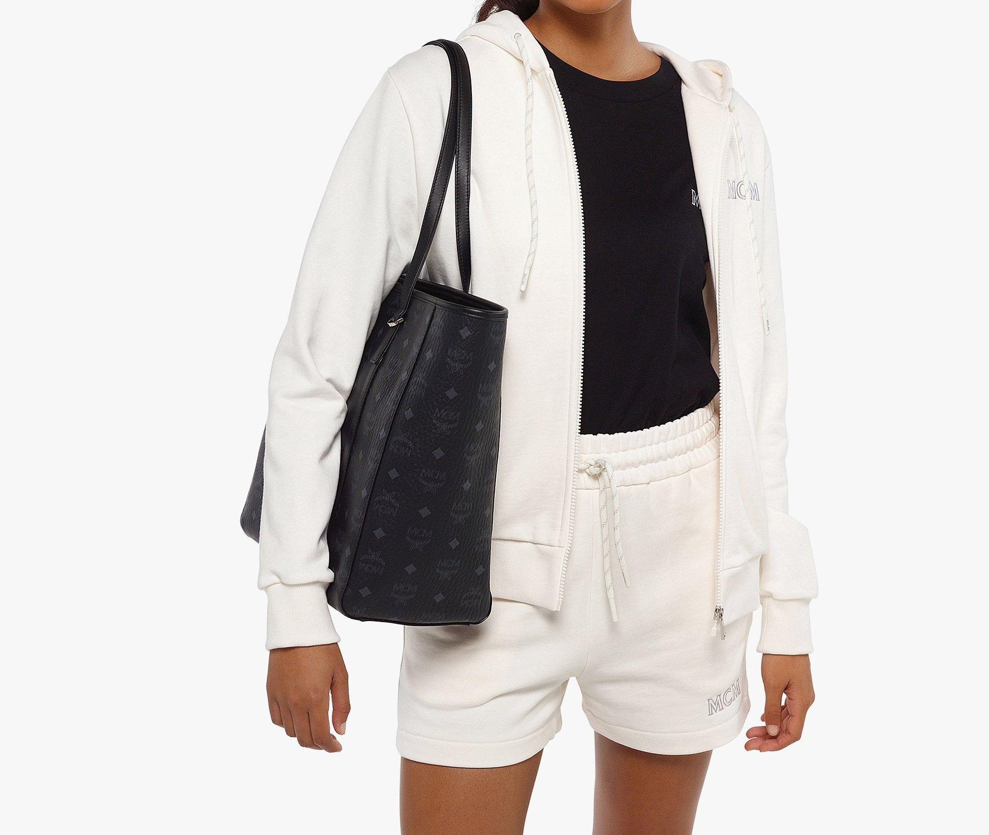 Túi MCM Medium Delmy Shopper In Visetos 'Black' MWPBSER01BK001 - Ảnh 4