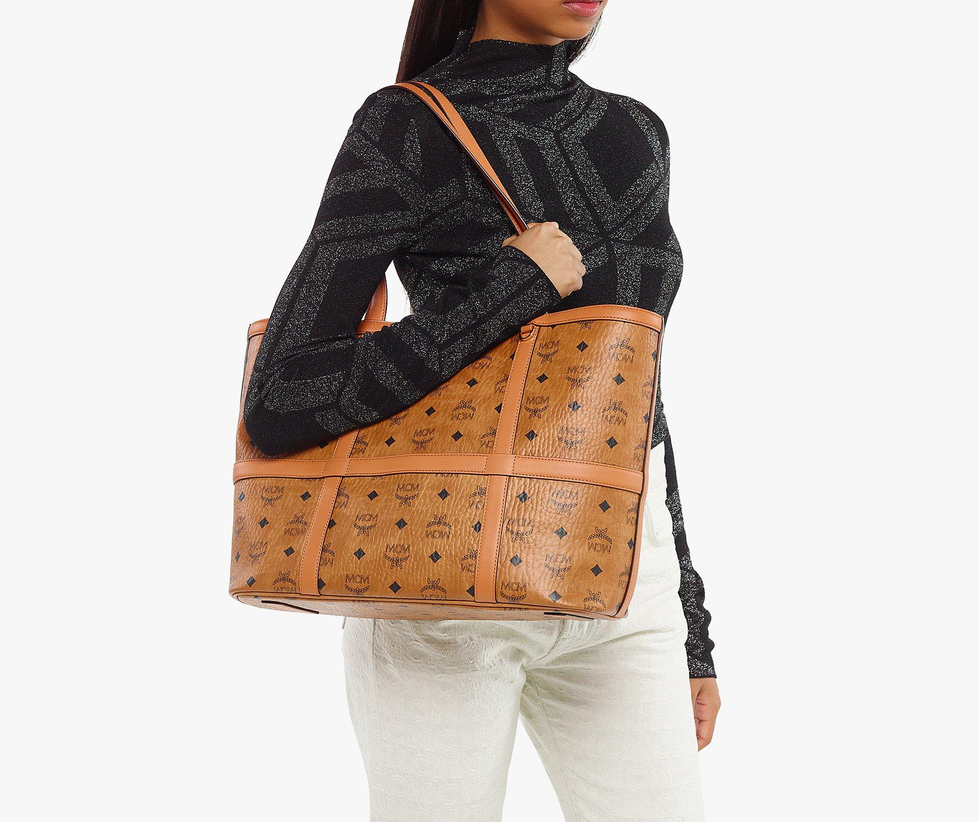 Túi MCM Medium Delmy Shopper In Visetos 'Cognac' MWPBSER01CO001 - Ảnh 4