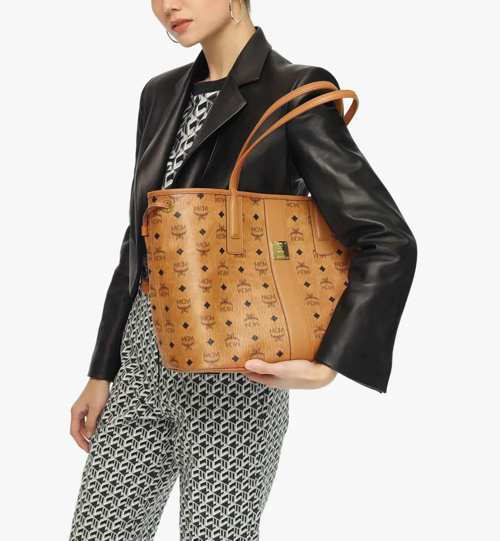 Túi MCM Medium Reversible Liz Shopper Cognac MWPCSVI01CO001 - Ảnh 4