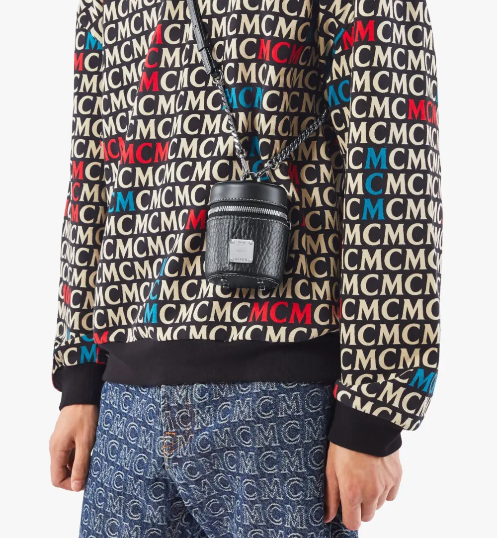Túi MCM Cylinder Crossbody In Visetos Black MWRAACG03BK001 - Ảnh 3