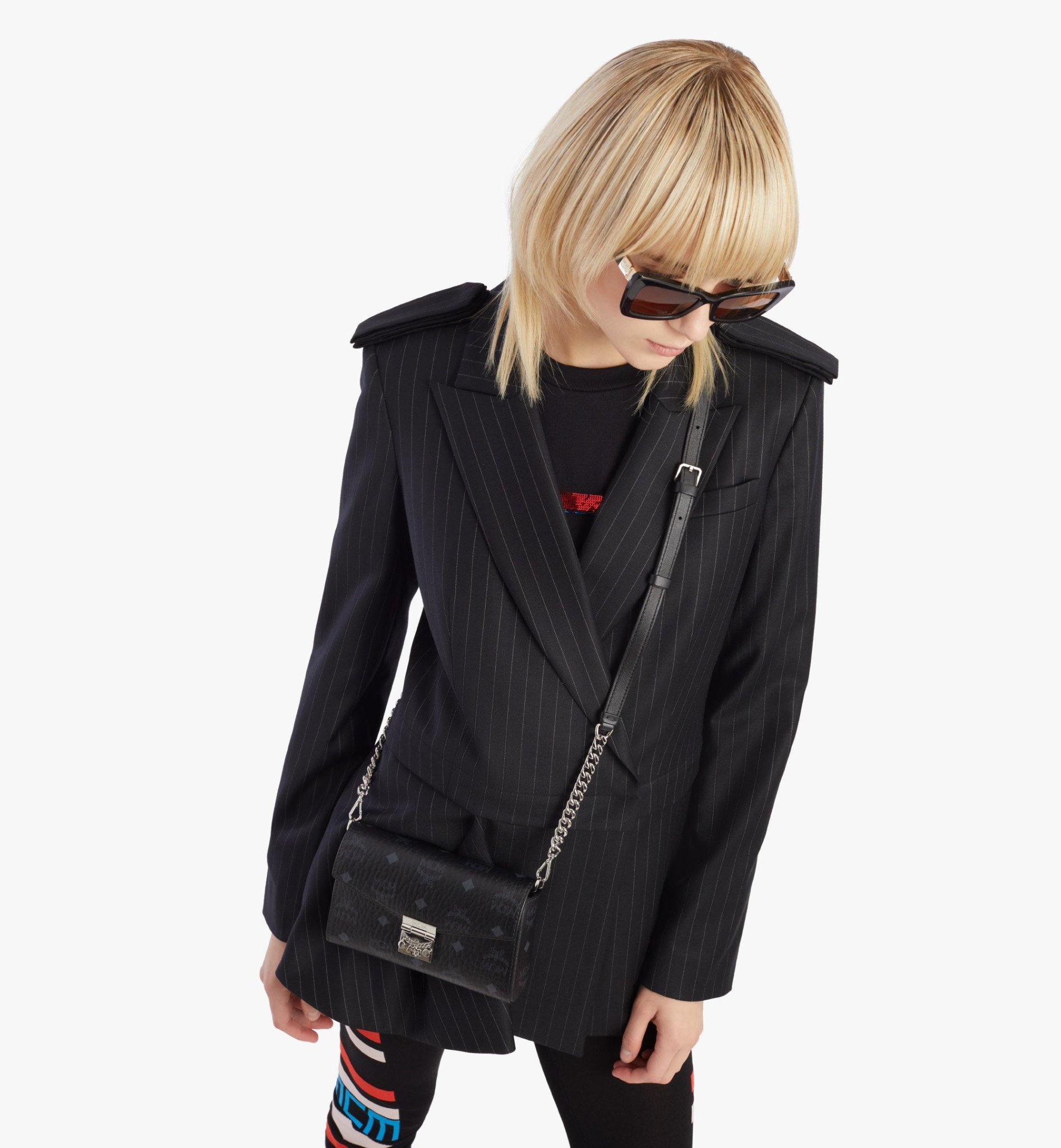 Túi MCM Millie Crossbody In Visetos 'Black' MWRAAME03BK001 - Ảnh 3