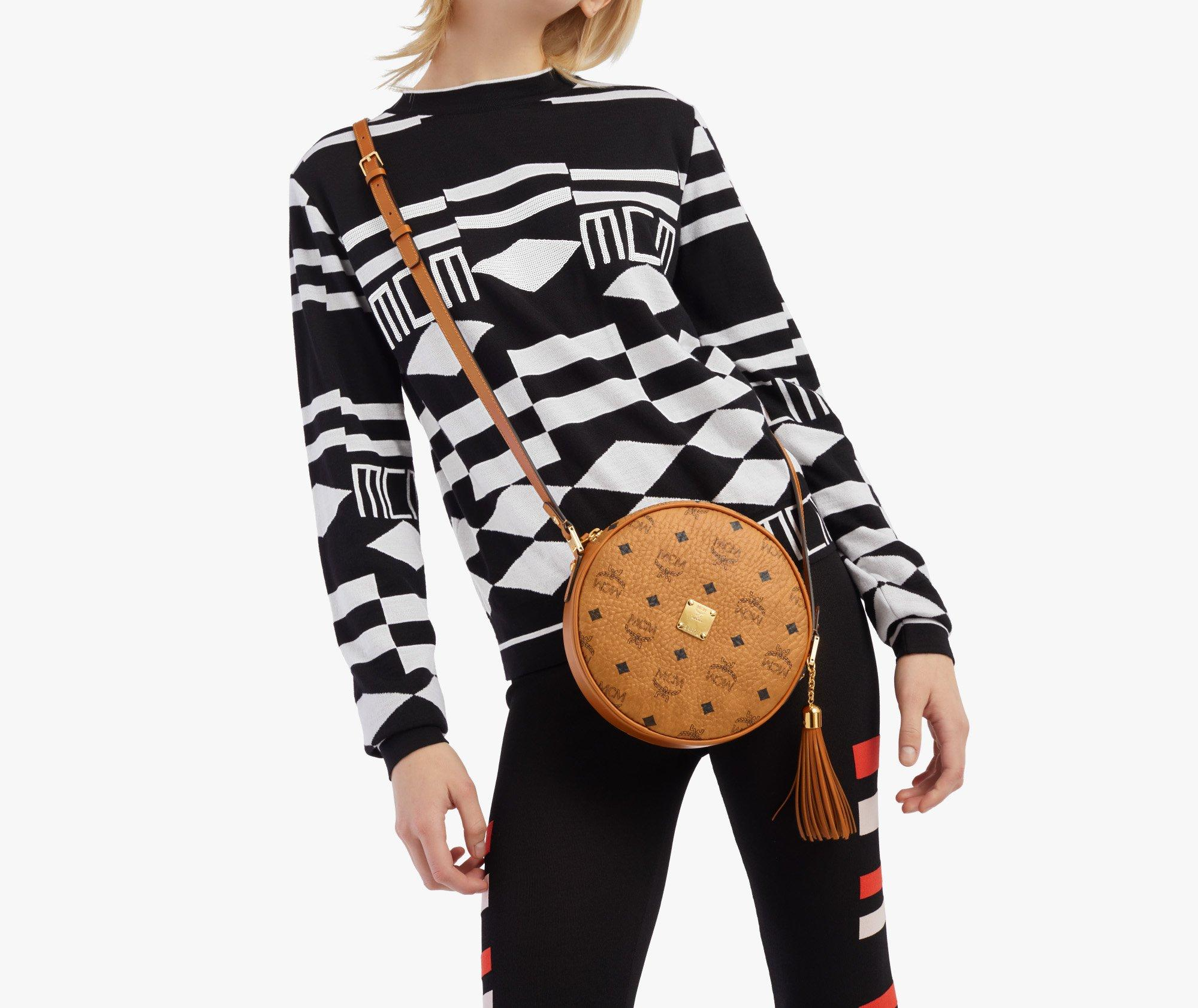 Túi MCM Medium Heritage In Visetos 'Cognac' MWRAAVI06CO001 - Ảnh 4