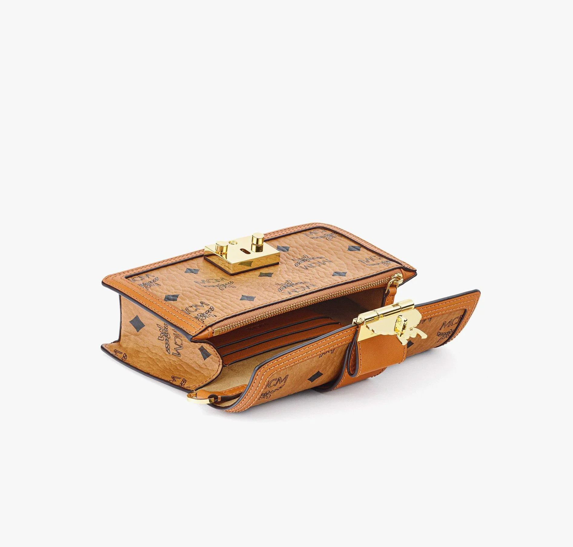 Túi MCM mini Gretl Crossbody In Visetos 'Cognac' MWRBAWO05CO001 - Ảnh 2