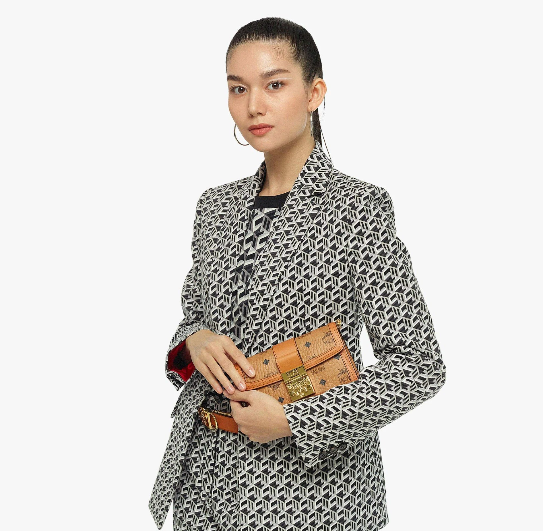 Túi MCM mini Gretl Crossbody In Visetos 'Cognac' MWRBAWO05CO001 - Ảnh 4