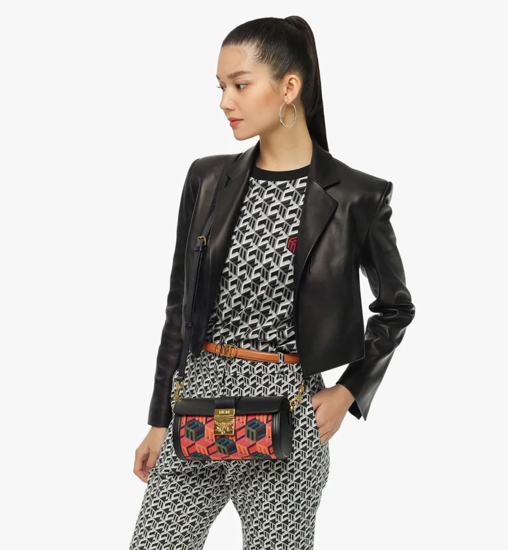 Túi MCM Tracy Crossbody in Cubic Monogram Jacquard MWRCSCK01MT001 - Ảnh 4