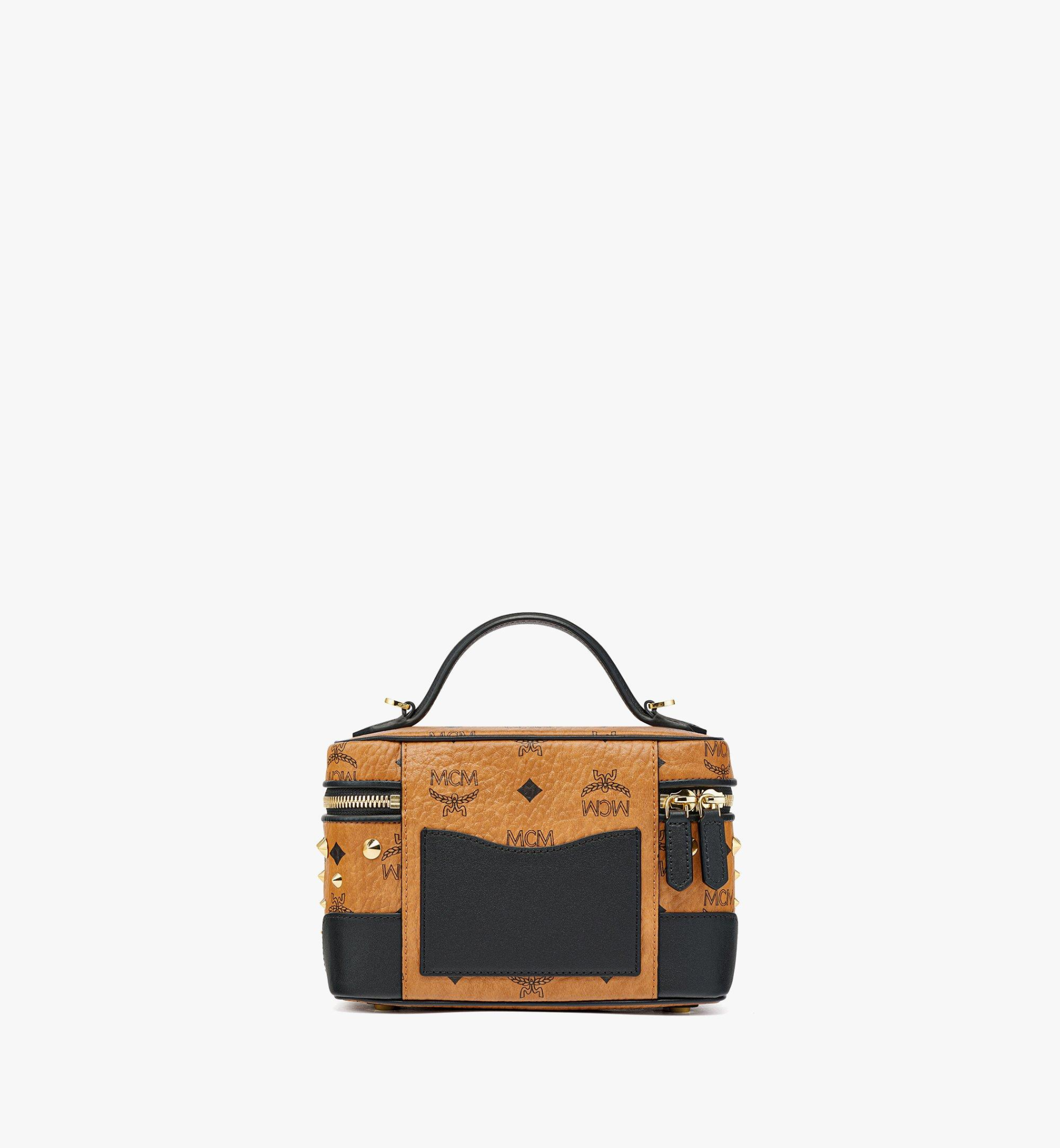 Túi MCM Vanity Case in Gold Studded Visetos MWRCSVI04CO001 - Ảnh 2