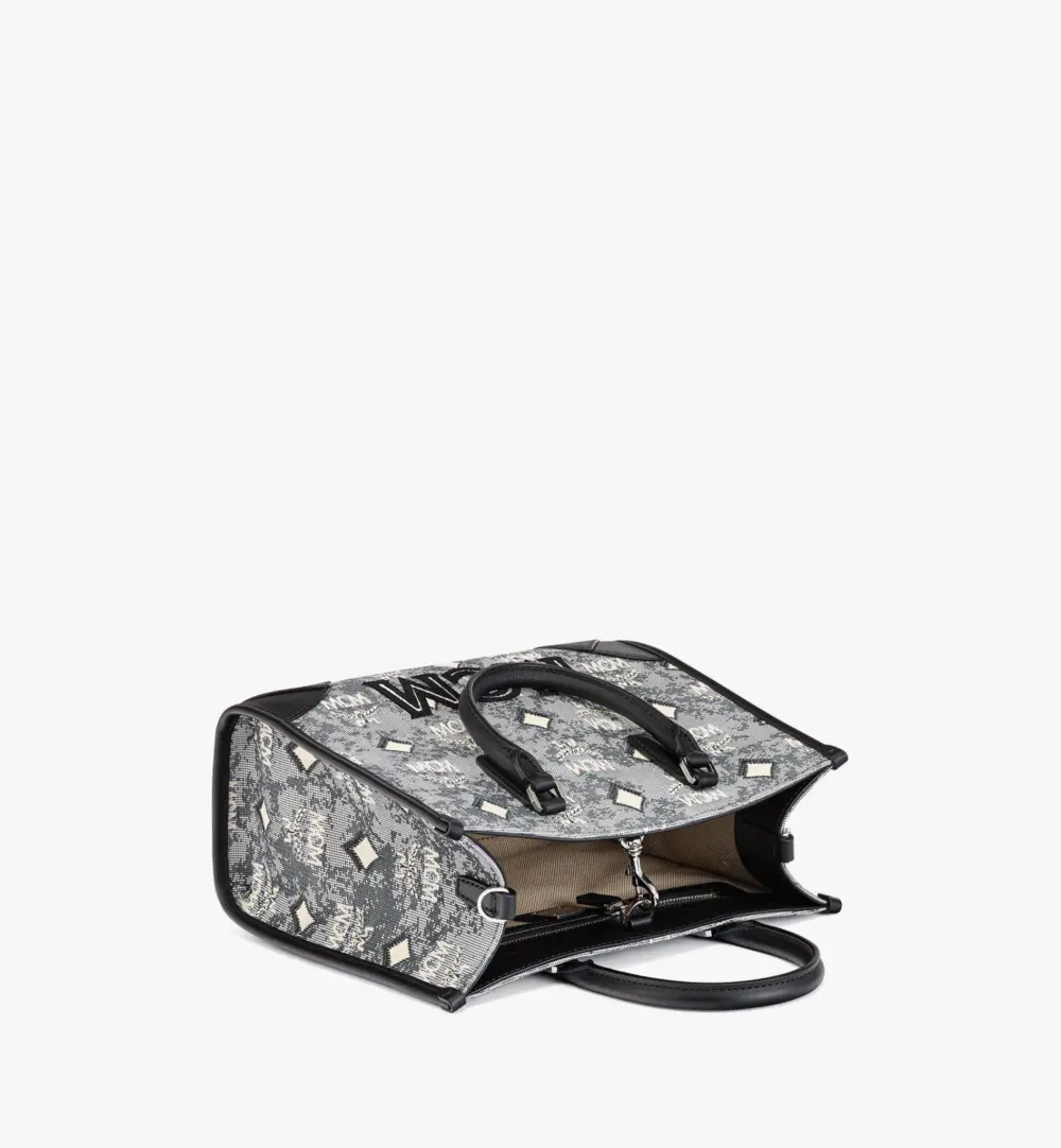Túi MCM Tote in Vintage Jacquard Monogram MWTBATQ02EG001 - Ảnh 5