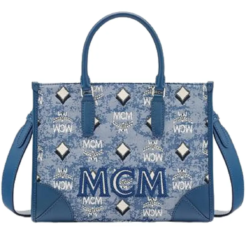 Túi MCM Tote Vintage Jacquard Monogram 'Blue' MWTBATQ02LU001