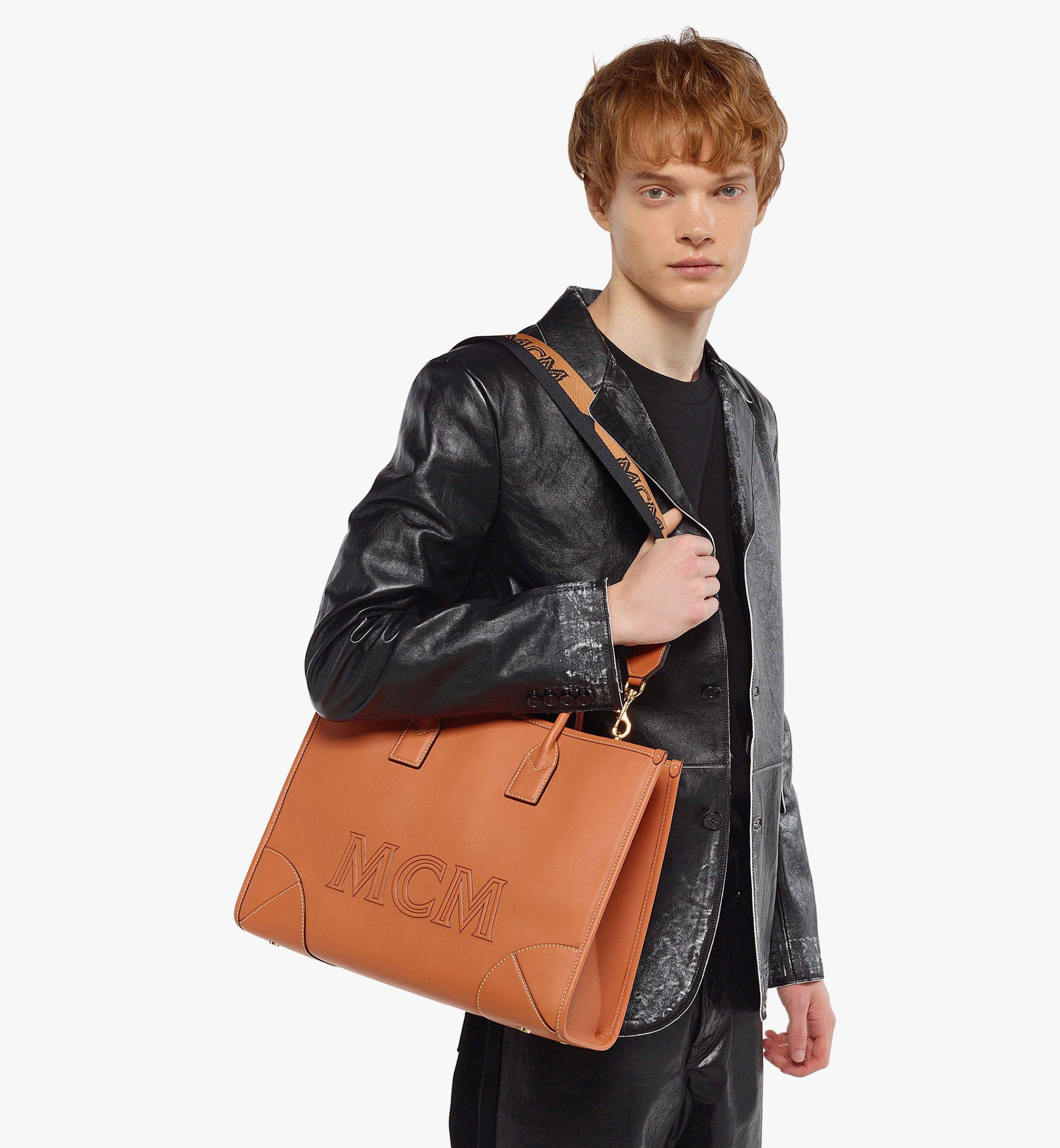 Túi MCM München Tote in Spanish Calf Leather MWTCSSX01CO001 - Ảnh 3