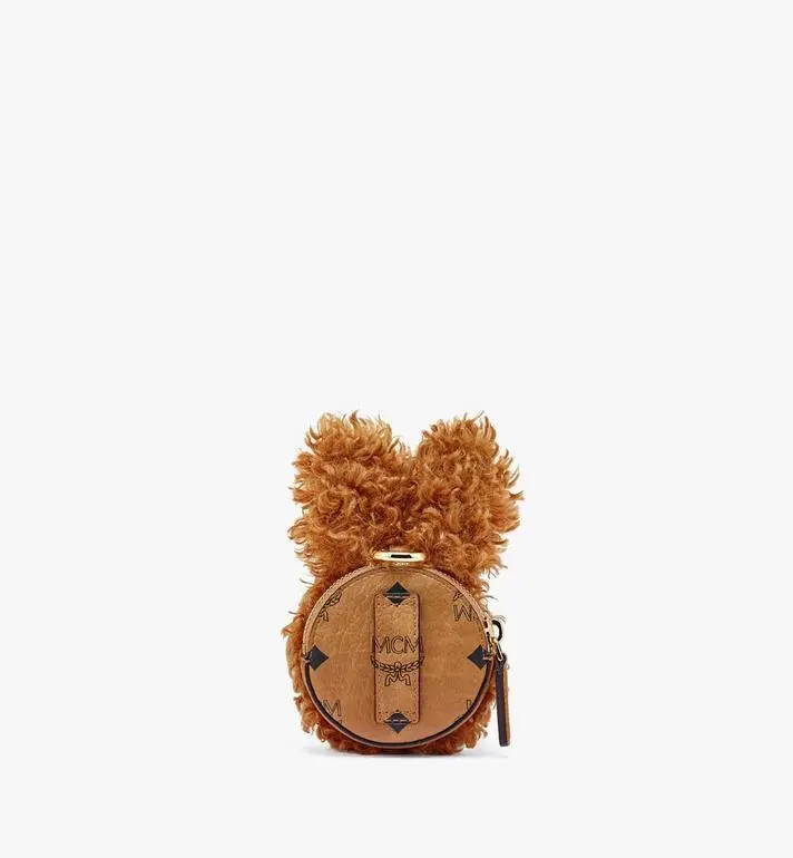 Alternative view of Túi MCM Rabbit Pouch Charm in Faux Fur Visetos MXZBASX02CO001