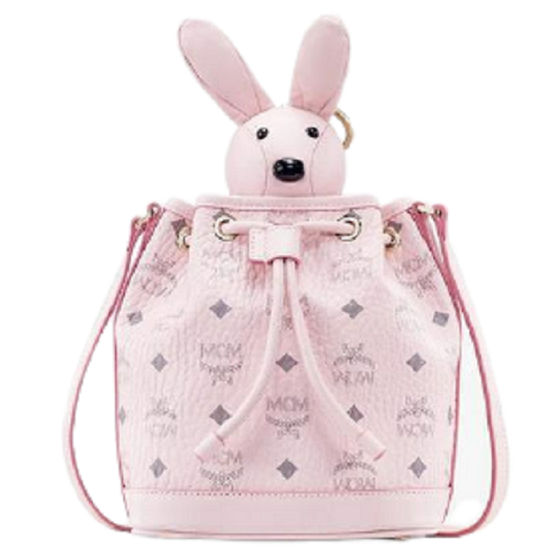 Túi MCM Zoo Rabbit Drawstring Bag in Visetos MYZ8AXL45QH001