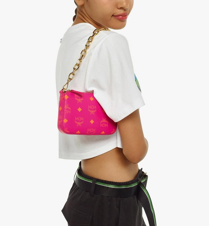 Túi MCM Zip Pouch in Color Splash Logo 'Purple' MYZCSSX01QR001 - Ảnh 3