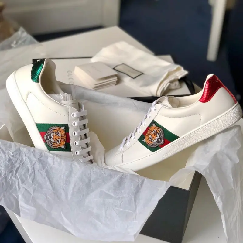 Giày Gucci Ace Embroidered 'Tiger' 457132-A38G0-9064 - Ảnh 3