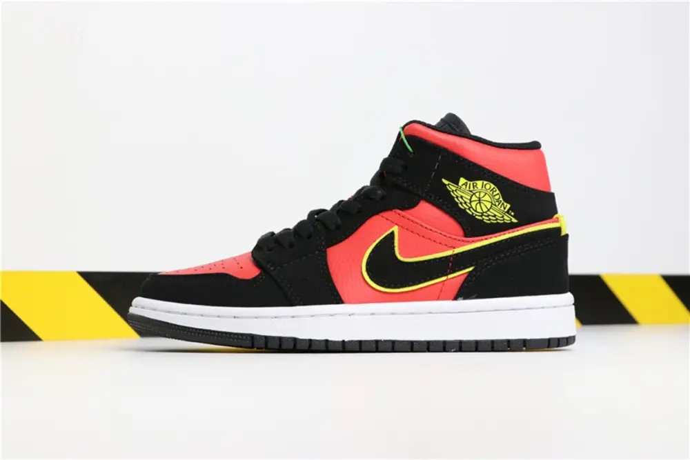 Giày Nike Air Jordan 1 Mid 'Hot Punch Volt' BQ6472-006 - Ảnh 7