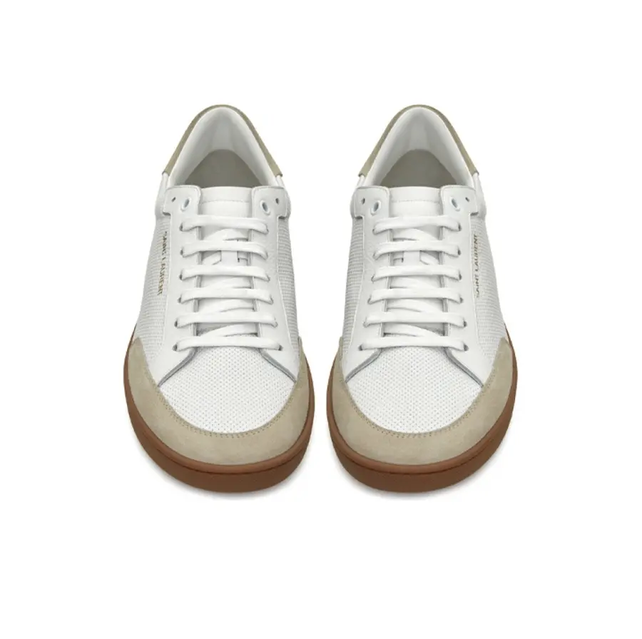 Giày Saint Laurent SL10 Court Classic Leather White 6032231JZF09674 - Ảnh 3