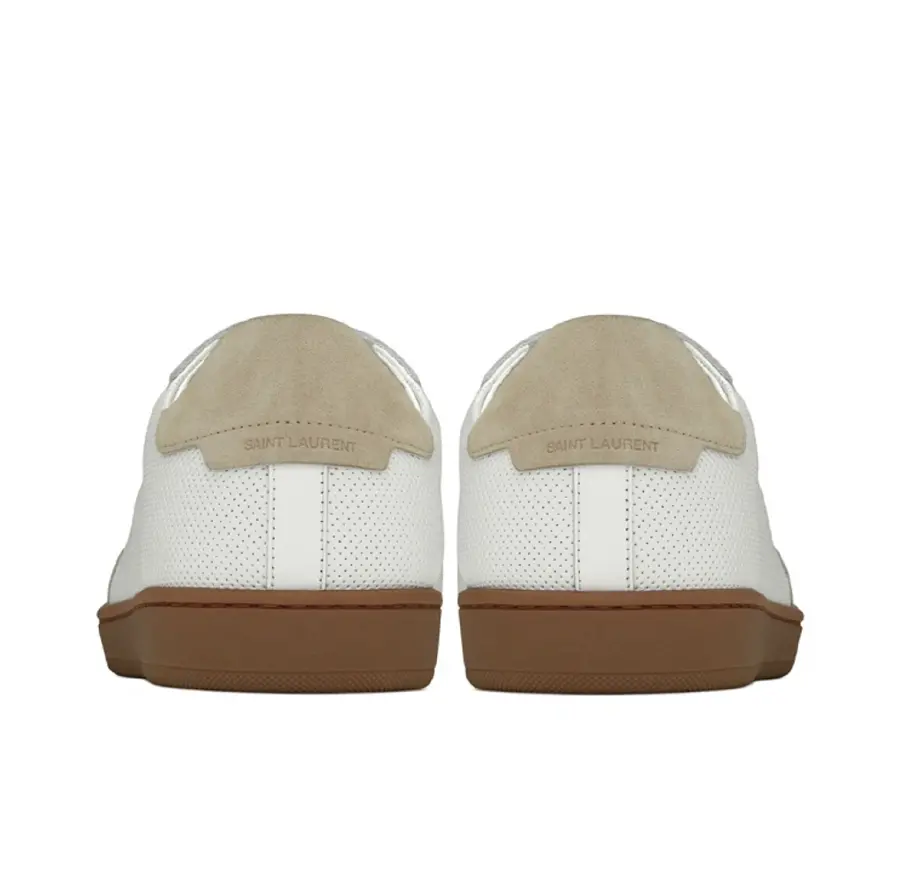 Giày Saint Laurent SL10 Court Classic Leather White 6032231JZF09674 - Ảnh 4