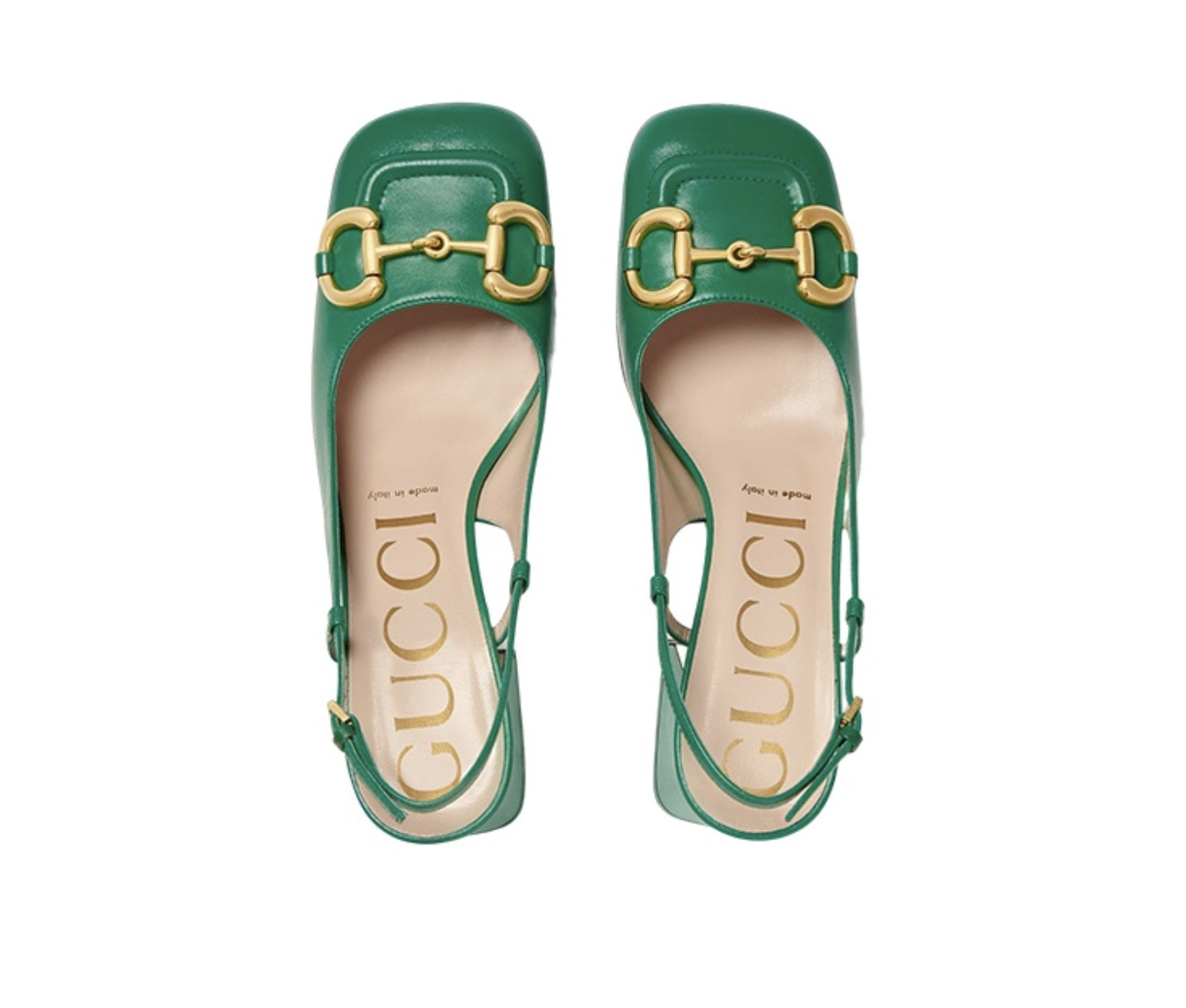 Giày Gucci Mid-heel Sandal Elastic Back Strap And Horsebit 'Green' 643892-C9D00-3727 - Ảnh 3