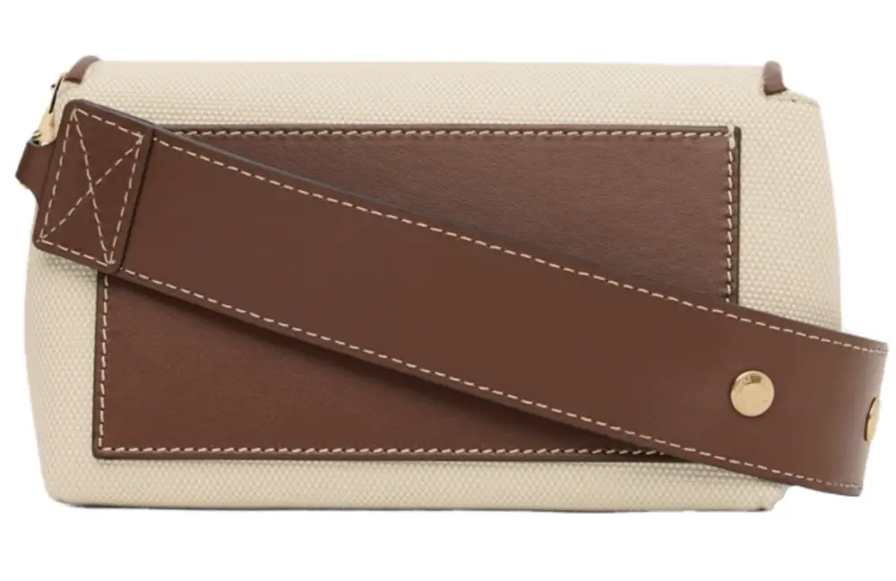 Túi Burberry Canvas And Leather Shoulder Bag 'Beige' 80518441 - Ảnh 3