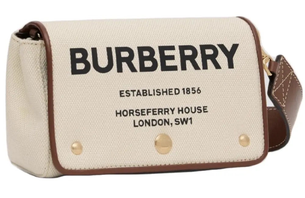 Alternative view of Túi Burberry Canvas And Leather Shoulder Bag 'Beige' 80518441