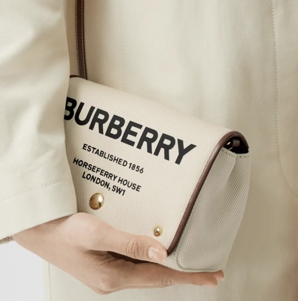 Túi Burberry Canvas And Leather Shoulder Bag 'Beige' 80518441 - Ảnh 5
