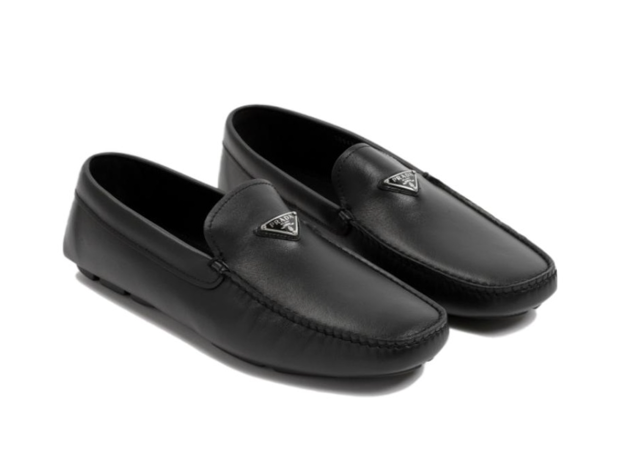Giày Prada Triangle Logo Leather Loafers 'Black' 2DD172-A21-F0002 - Ảnh 3
