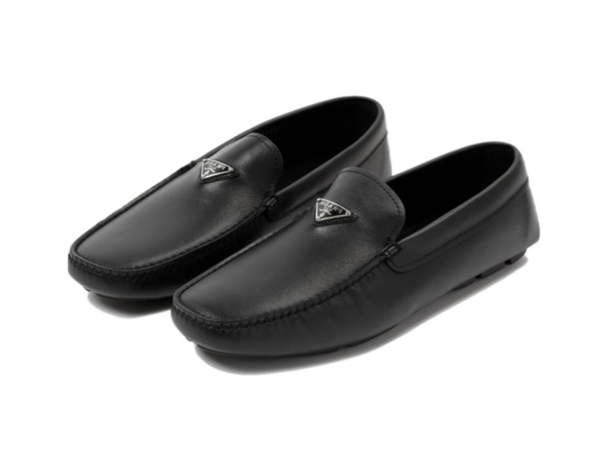Giày Prada Triangle Logo Leather Loafers 'Black' 2DD172-A21-F0002 - Ảnh 2