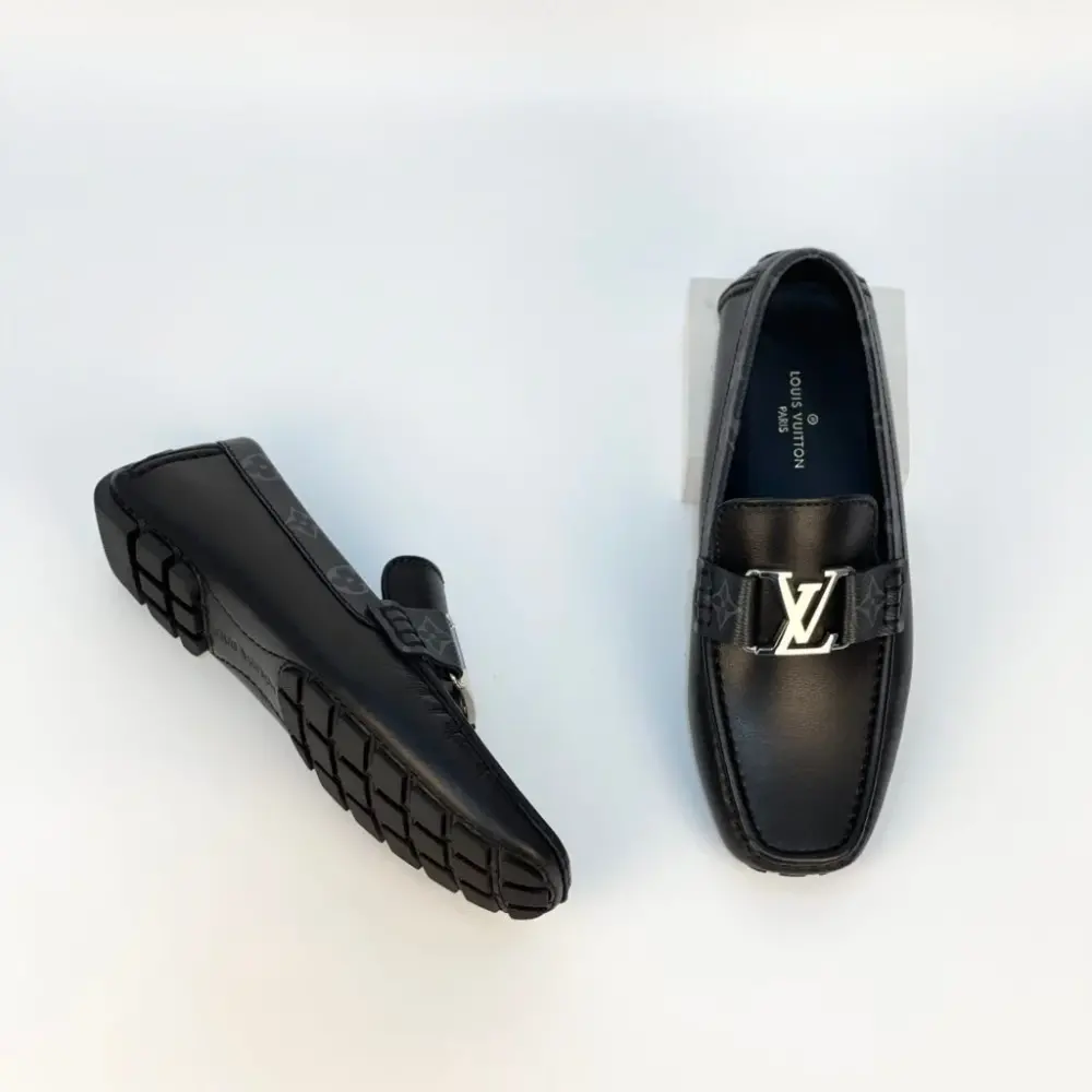 Giày Louis Vuitton Monte Carlo Moccasins 'Black' 1A8F6Z - Ảnh 3